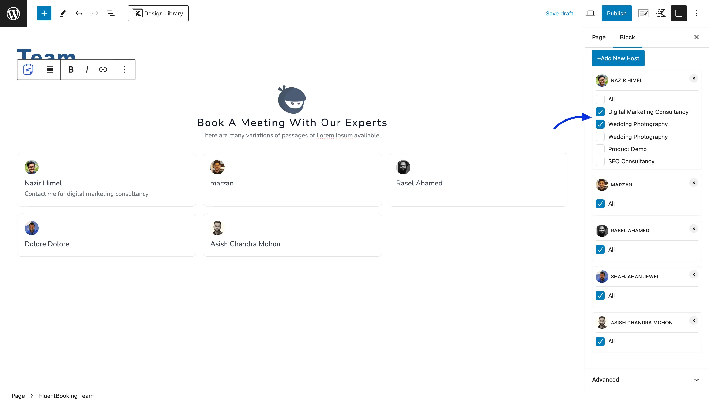 Booking Events