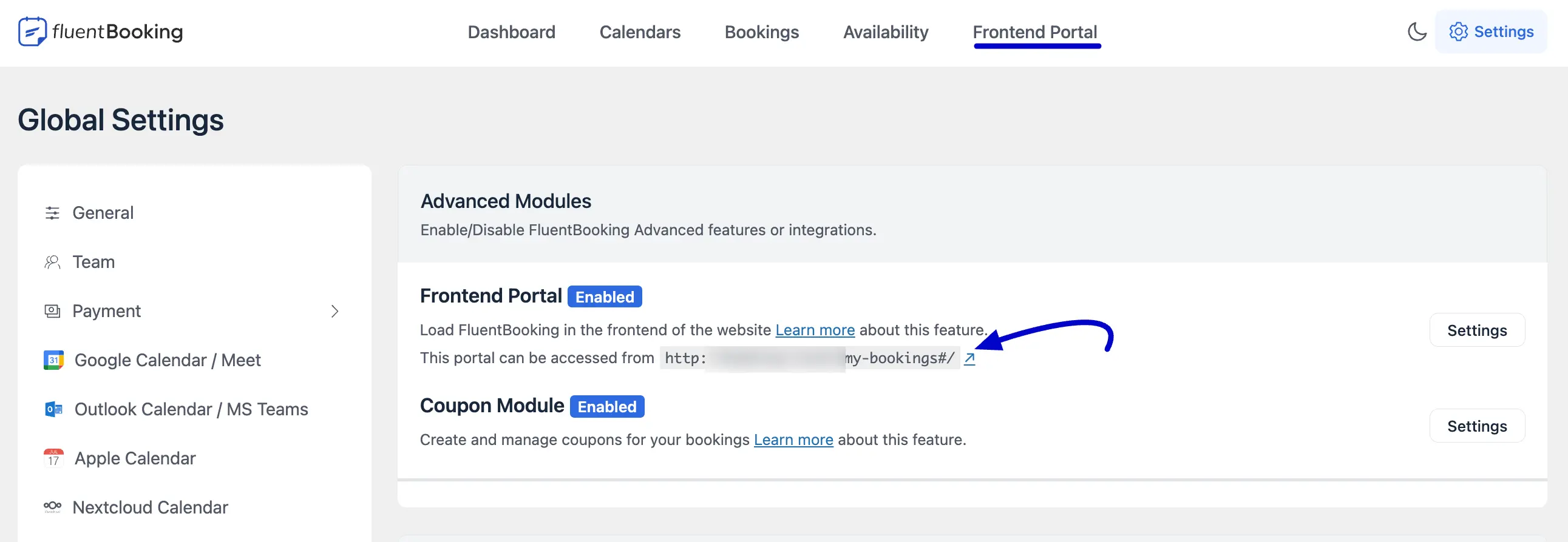 Show in a Standalone Frontend URL