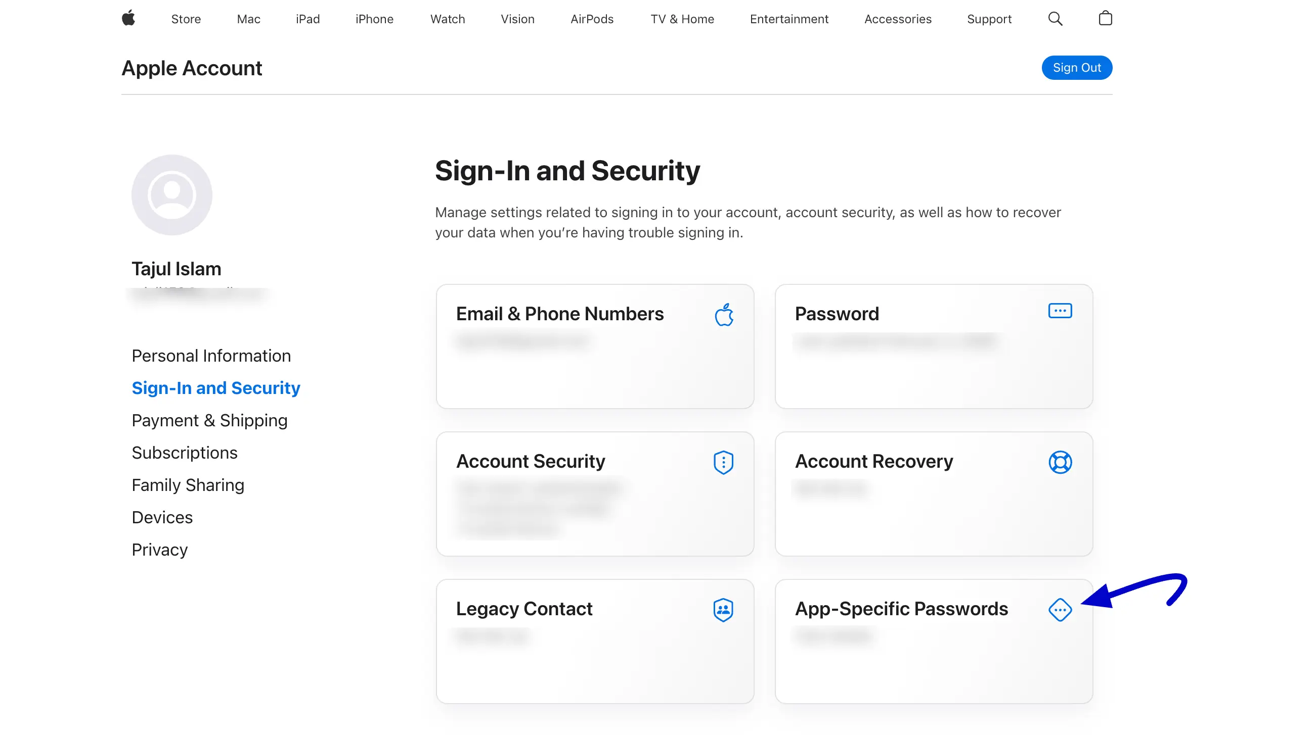 App-Specific Password login 