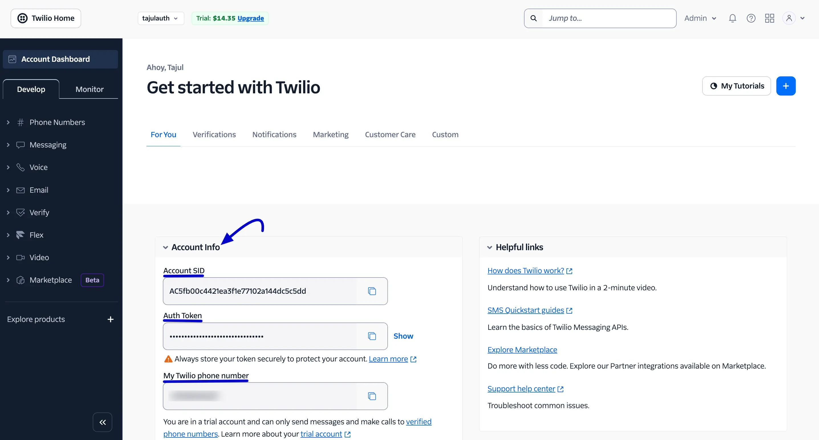 Twilio Credentials
