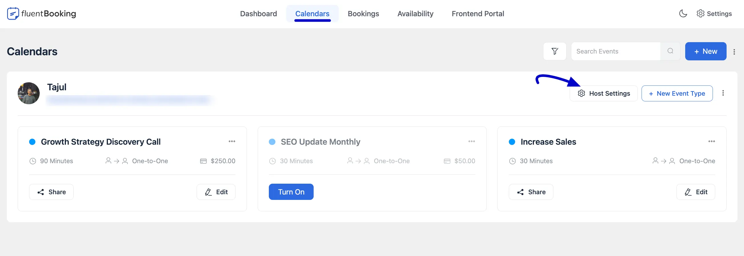 Host Settings