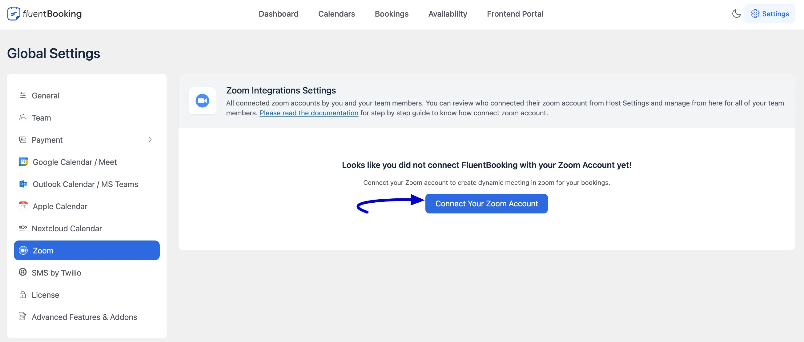 Configuring Zoom With FluentBooking