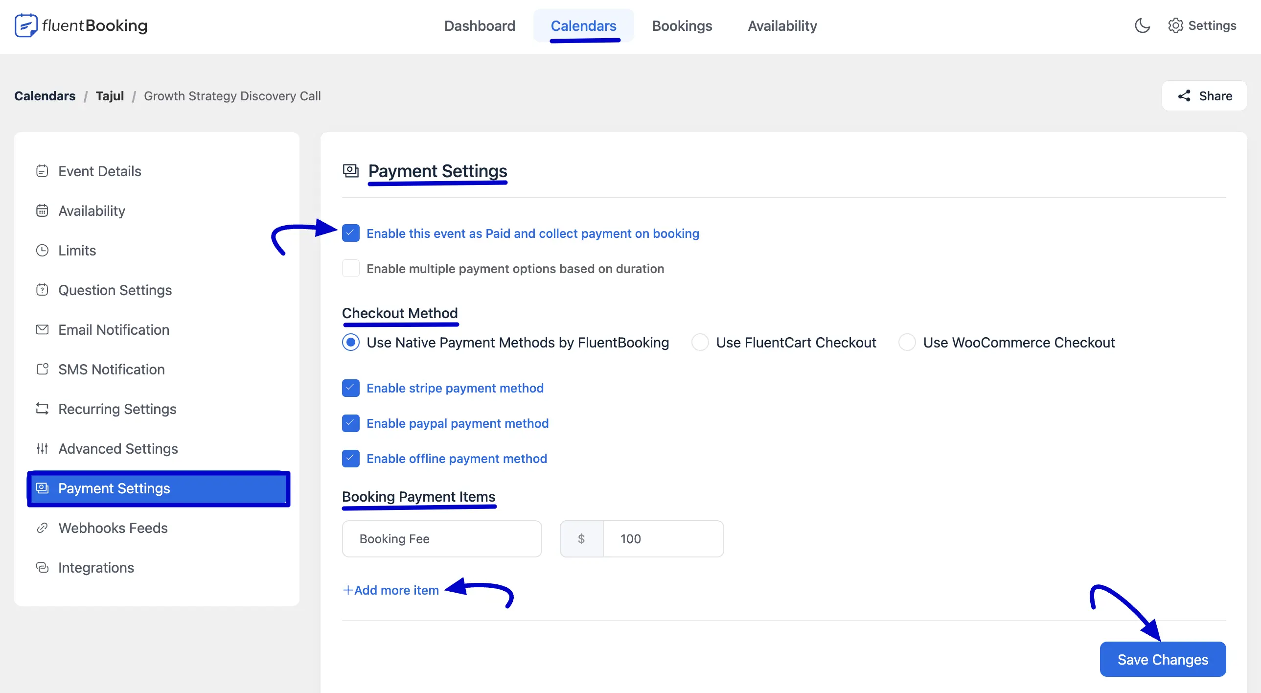 Payment Settings